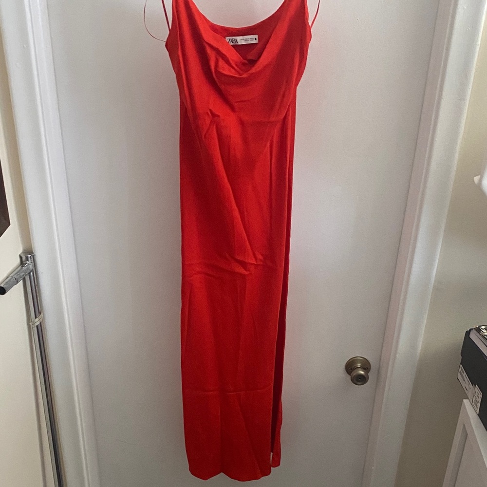 Zara Vibrant Red Maxi Dress